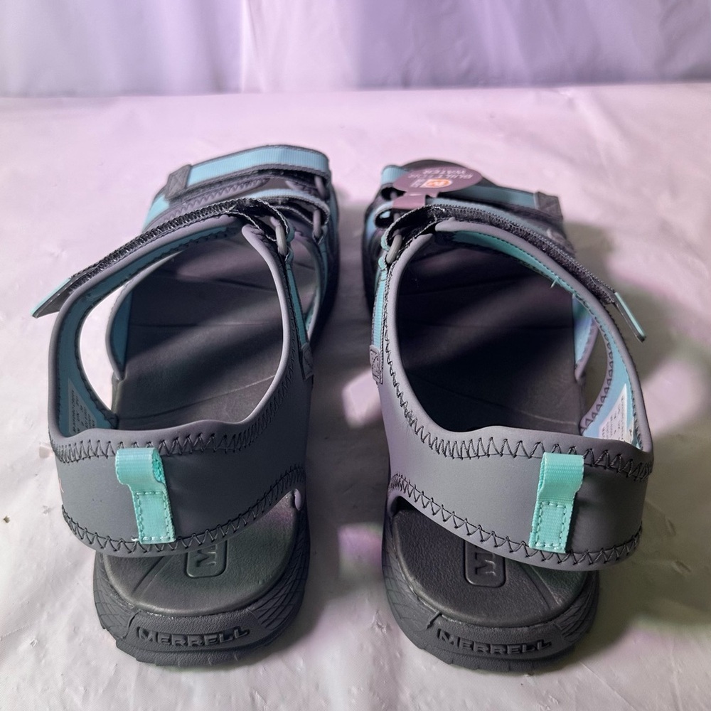 Merrell Women's Teal and Gray Strappy Outdoor Sandals - Picture 4 of 11